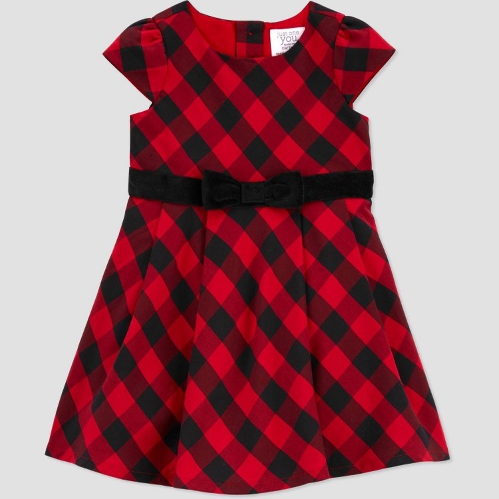 Just one you By Carters Girls’ Buffalo Plaid Dress Size 3m